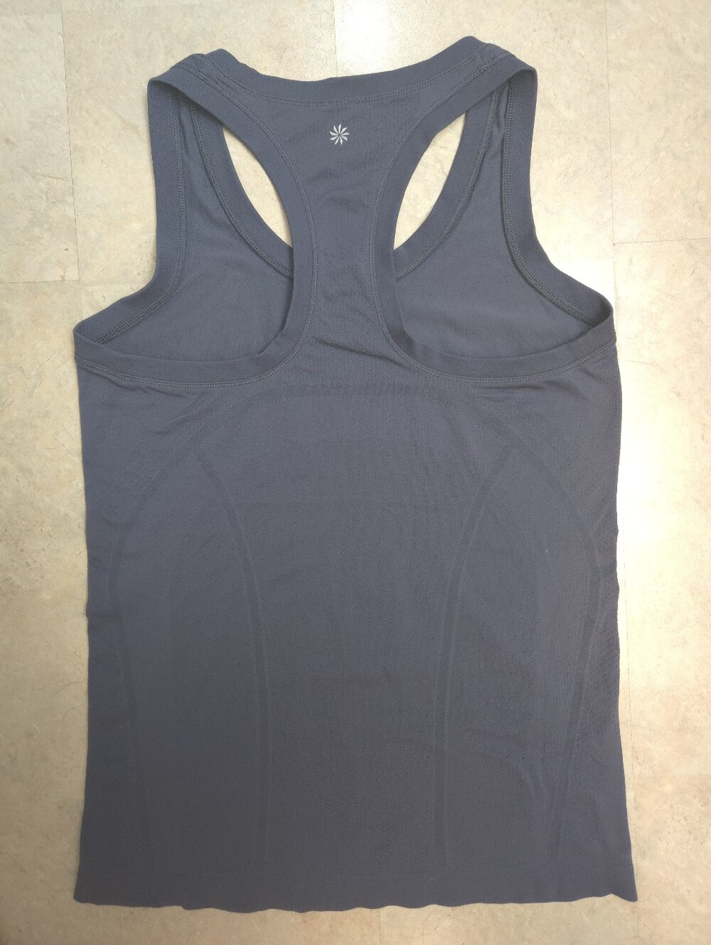 Athleta Navy Swiftly Seamless Racerback Shaping Tank